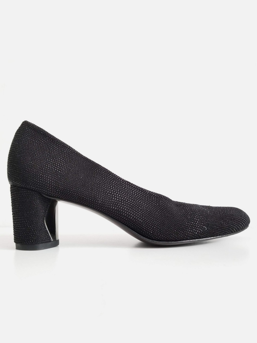 Stuart Weitzman Classic Pumps Black Goose Bump Nappa Leather Heels women’s 6